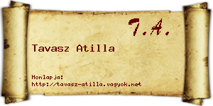 Tavasz Atilla névjegykártya